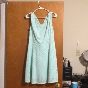 A teal dress, size large.